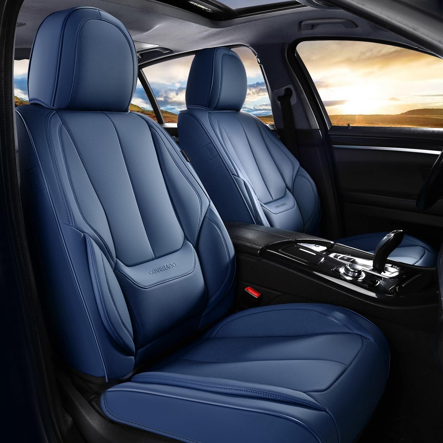 Full Set Waterproof Nappa Leather Car Seat Covers (Front & Rear)