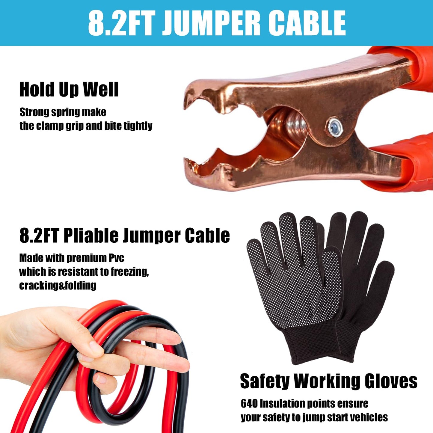 Portable Car Roadside Emergency Kit with Essential Safety Tools