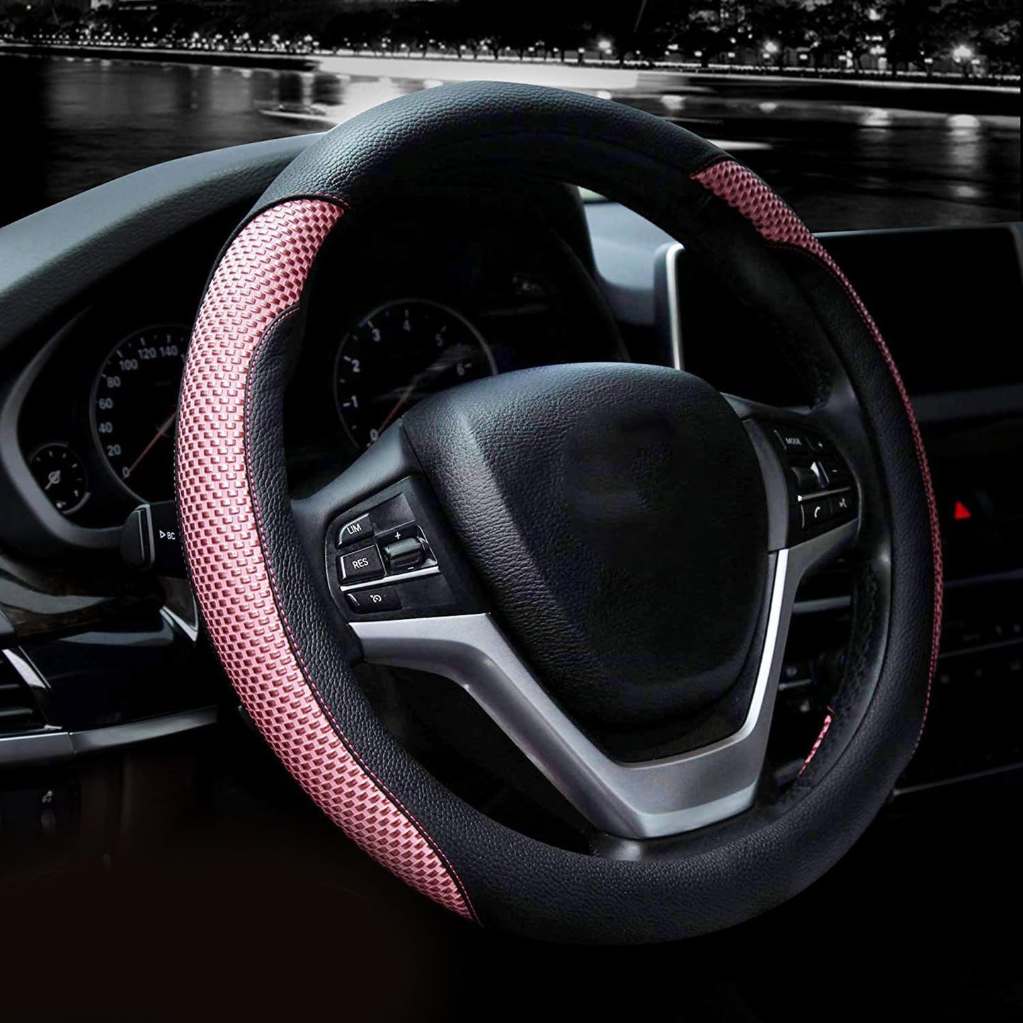 Valleycomfy Microfiber Leather Steering Wheel Covers