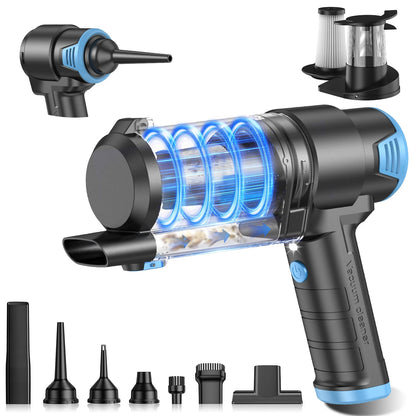 Cordless Handheld Car Vacuum & Air Duster (120W, Rechargeable)