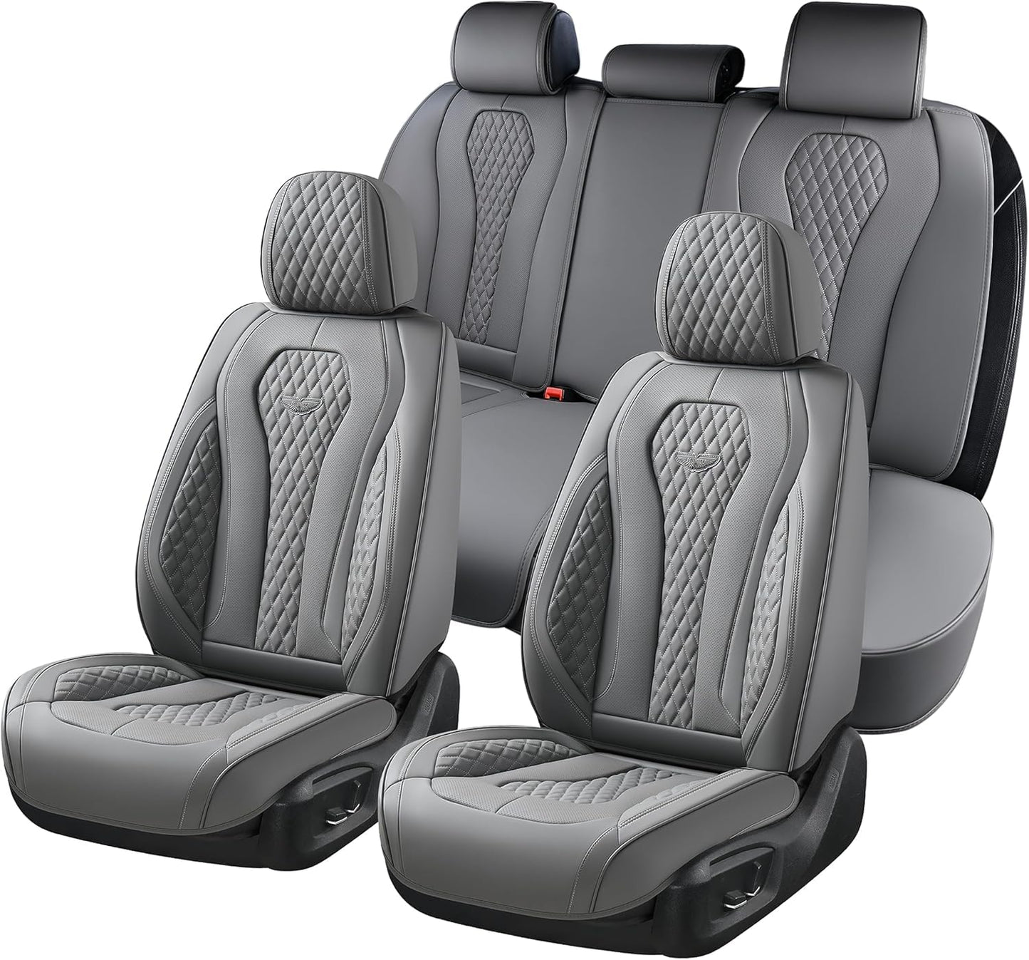 Full Set Waterproof Nappa Leather Car Seat Covers (Front & Rear)