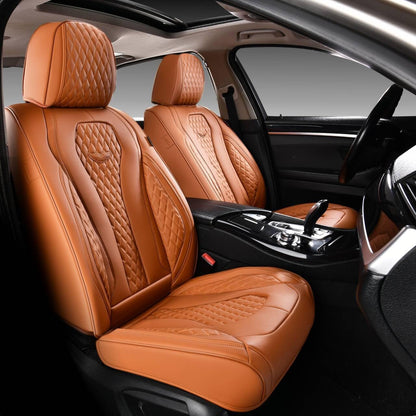 Full Set Waterproof Nappa Leather Car Seat Covers (Front & Rear)