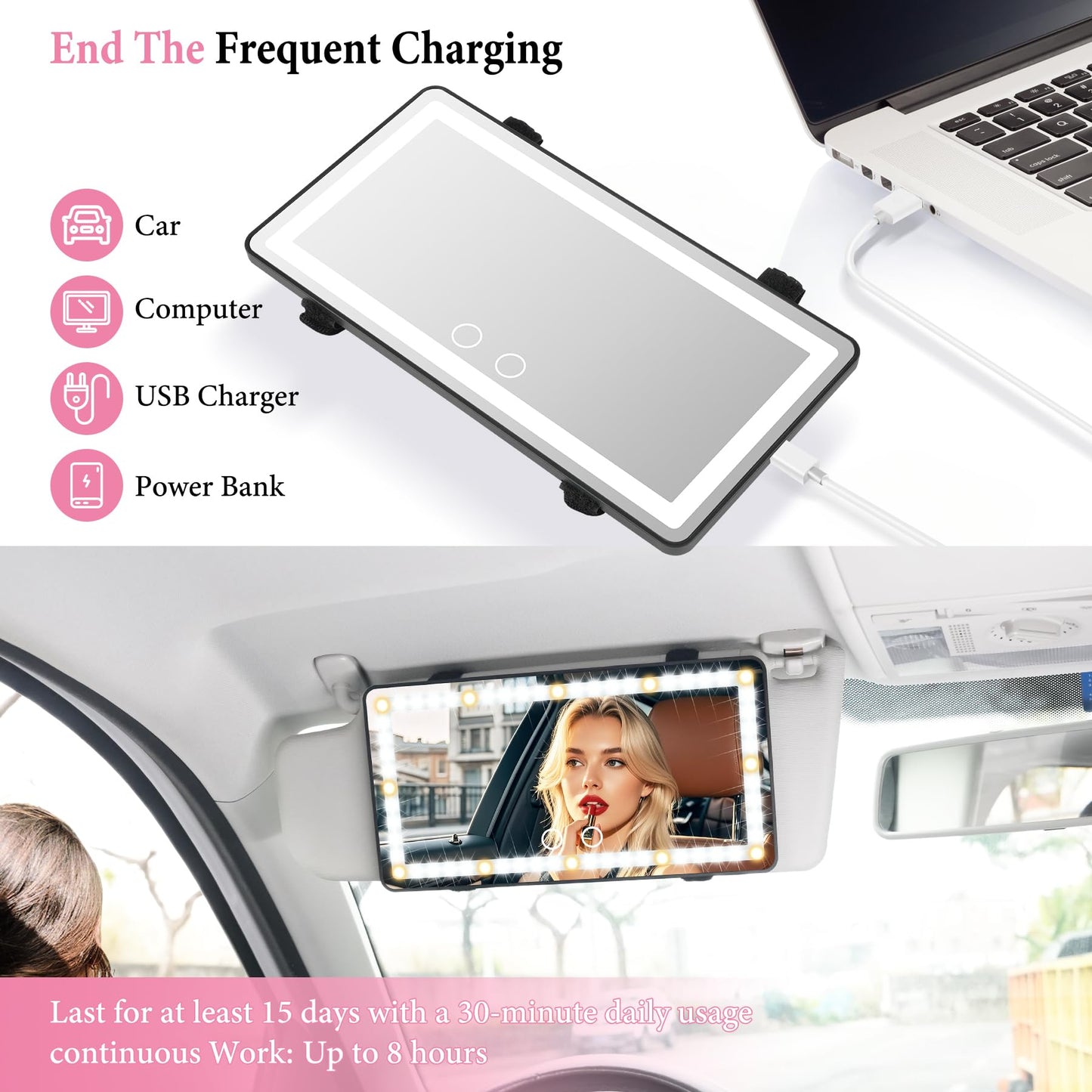 SINGARO Car Sun Visor Mirror