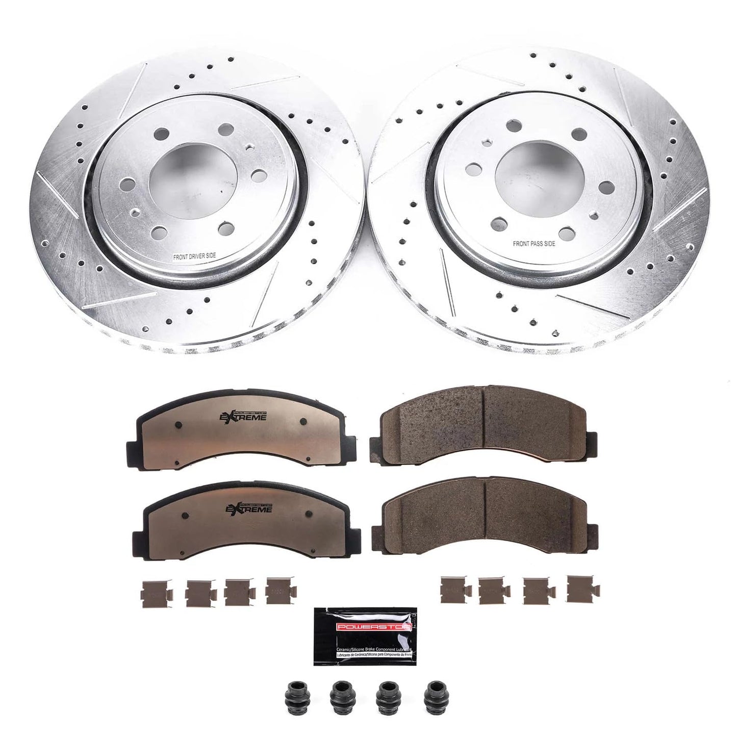 Power Stop K3167-36 Z36 Truck & Tow Front Brake Kit, 6-Lug Setup