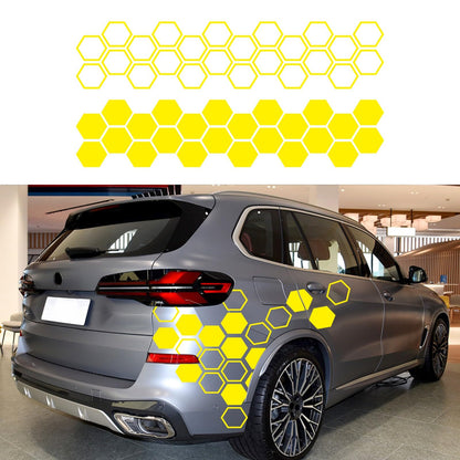 Grid Pattern Car Vinyl Decal Set for Door, Hood & Body Panels (48PCS)