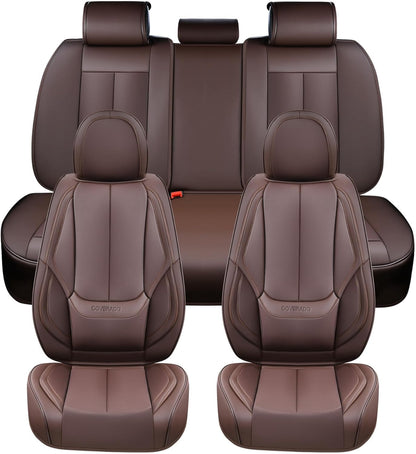 Full Set Waterproof Nappa Leather Car Seat Covers (Front & Rear)