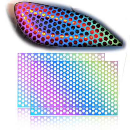 Honeycomb Tail Light Tint Film Decal (2PCS, Self-Adhesive, Universal)