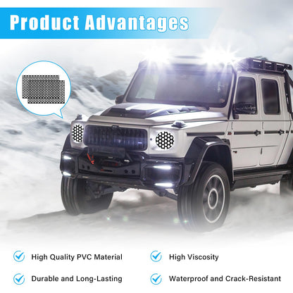 Honeycomb Tail Light Tint Film Decal (2PCS, Self-Adhesive, Universal)