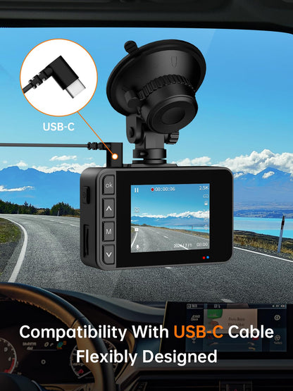 2.5K + 1080P Dual Dash Cam with Night Vision & Parking Mode (32GB Included)
