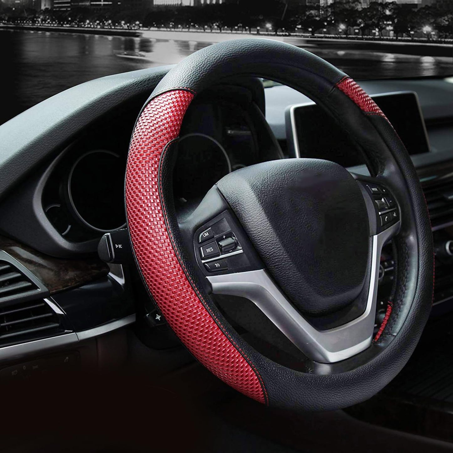Valleycomfy Microfiber Leather Steering Wheel Covers
