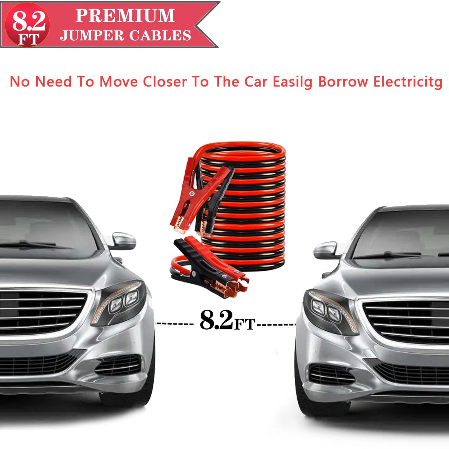 142-Piece Car Roadside Emergency Kit with Jumper Cables & Tow Strap