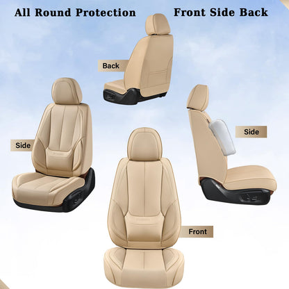 Full Set Waterproof Nappa Leather Car Seat Covers (Front & Rear)
