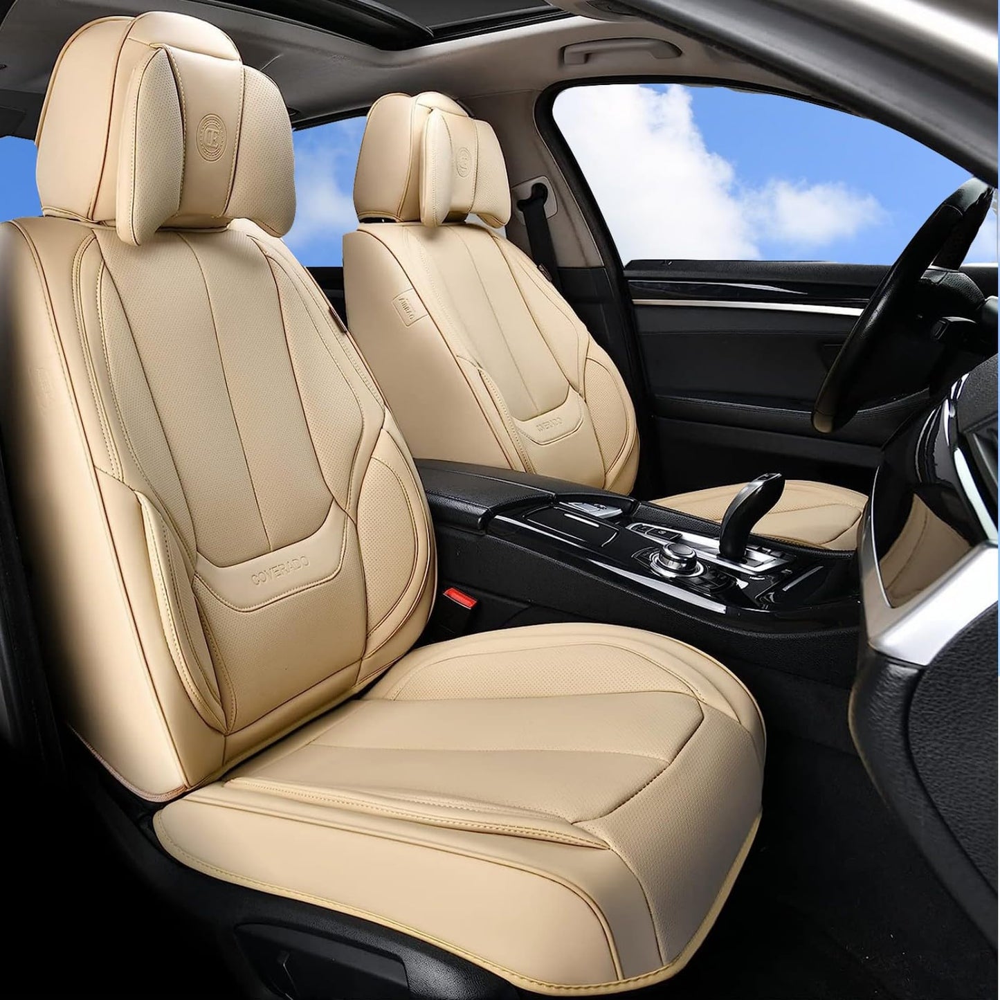 Full Set Waterproof Nappa Leather Car Seat Covers (Front & Rear)