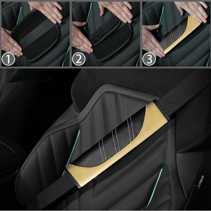 6-Piece Leather Car Interior Accessory Set (Steering Wheel Cover & More)