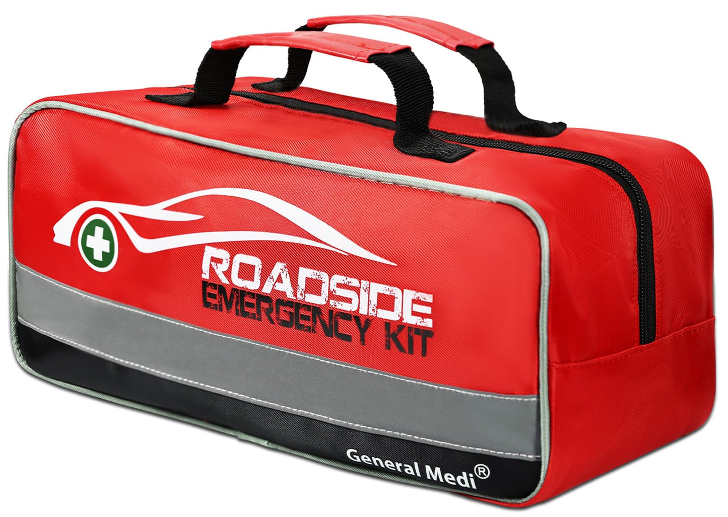 127-Piece Car Emergency Roadside Kit with First Aid, Jumper Cables & Safety Tools