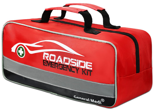 127-Piece Car Emergency Roadside Kit with First Aid, Jumper Cables & Safety Tools