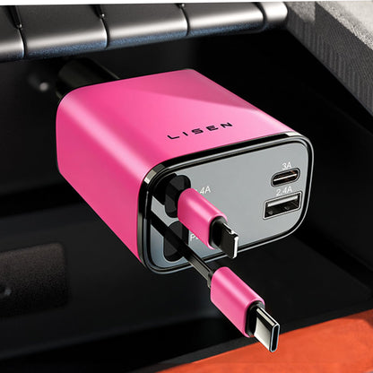 LISEN Retractable Car Charger，Gift for Men Women