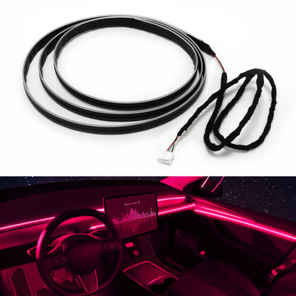 RGB Acrylic Car Interior LED Light Kit with App Control & Music Sync