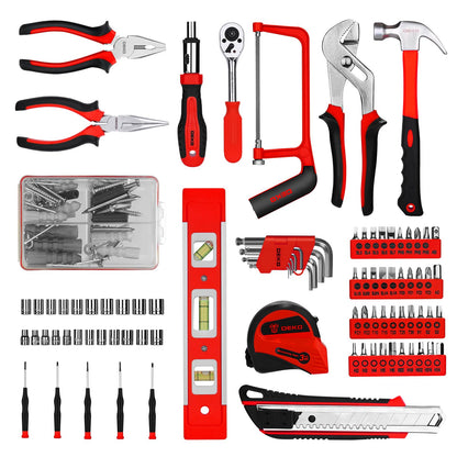 228-Piece Home & Auto Tool Kit with Socket Wrench Set