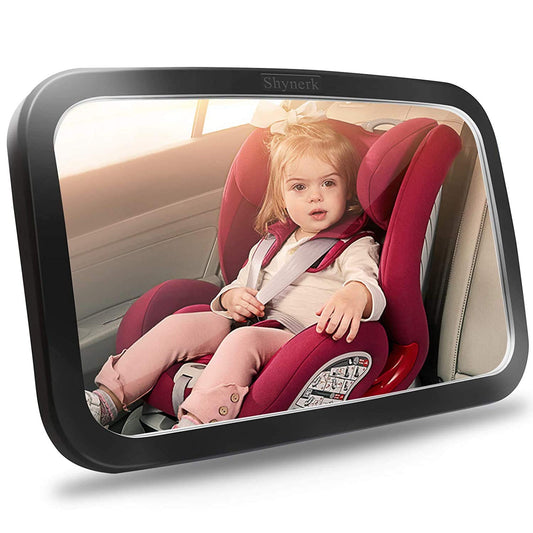 Baby Car Seat Rearview Mirror with 360° Rotation (Shatterproof)