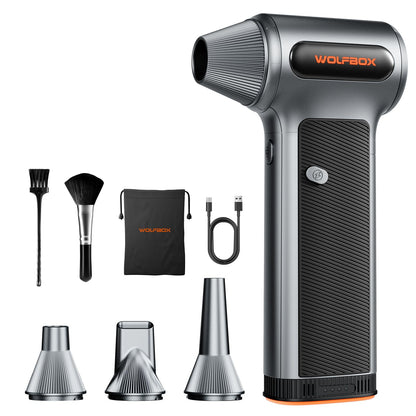 Cordless Compressed Air Duster with Removable Battery & 4 Nozzles