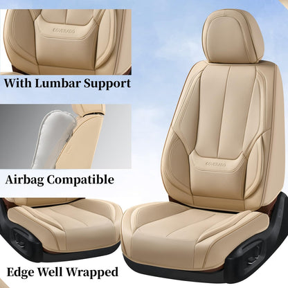 Full Set Waterproof Nappa Leather Car Seat Covers (Front & Rear)