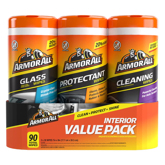 Armor All Protectant, Glass and Cleaning Wipes