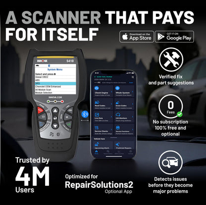 All-System OBD2 Scanner Diagnostic Tool with Bluetooth Compatibility