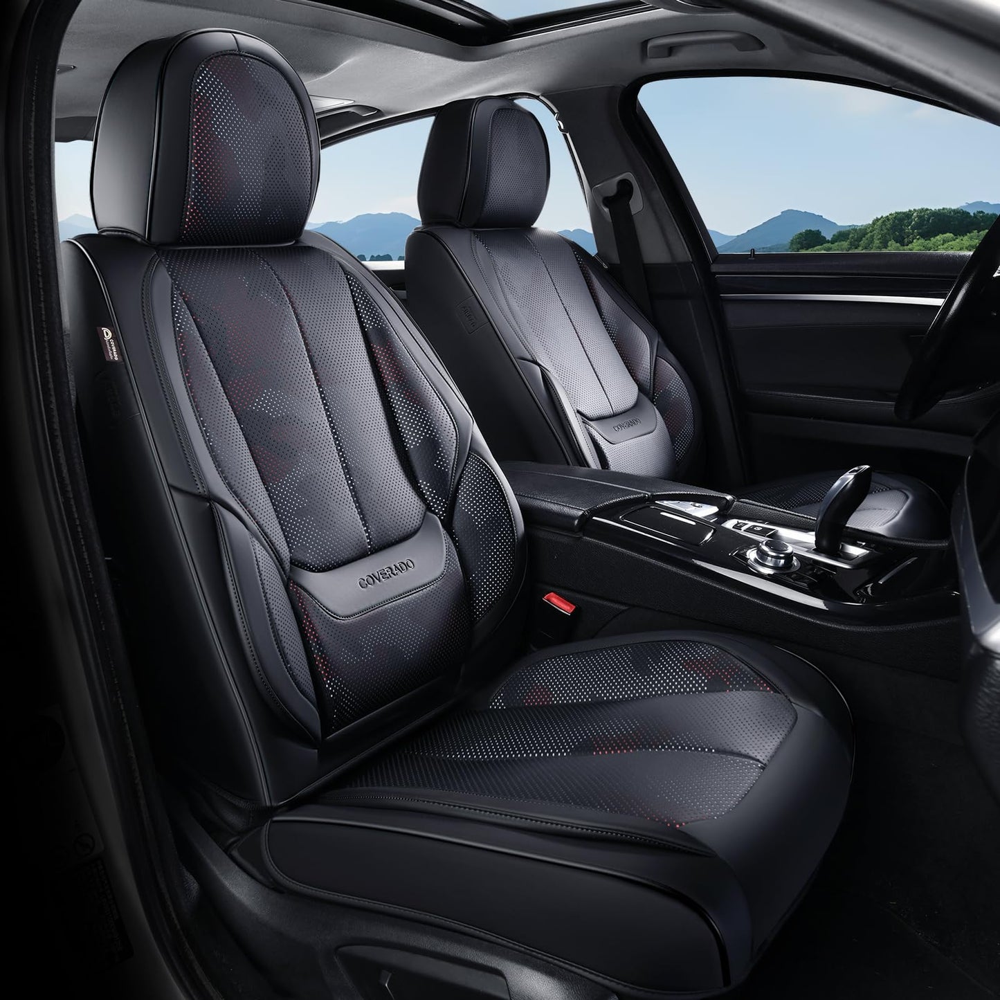 Full Set Waterproof Nappa Leather Car Seat Covers (Front & Rear)