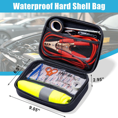 Portable Car Roadside Emergency Kit with Essential Safety Tools