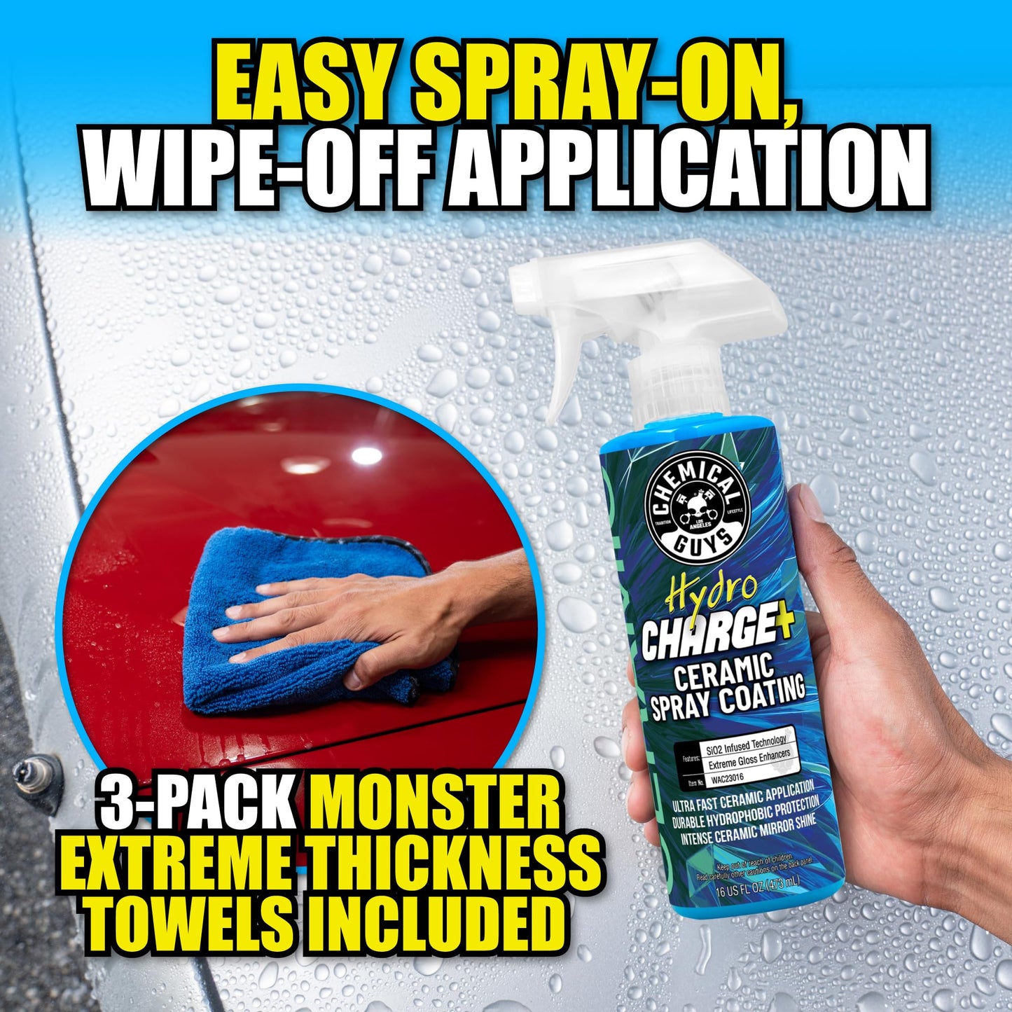 Hydrophobic Ceramic Spray Coating with High-Gloss Finish