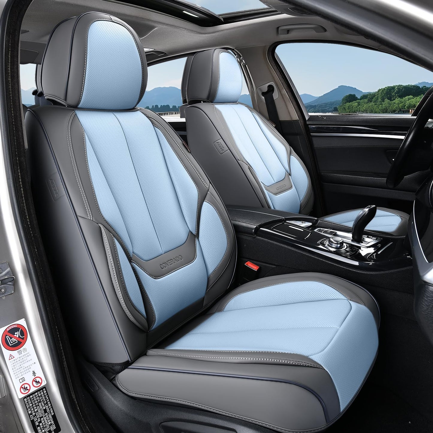 Full Set Waterproof Nappa Leather Car Seat Covers (Front & Rear)