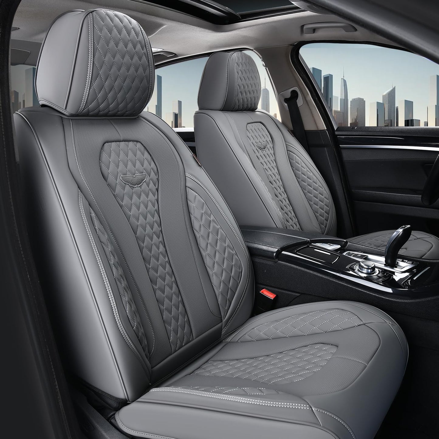 Full Set Waterproof Nappa Leather Car Seat Covers (Front & Rear)