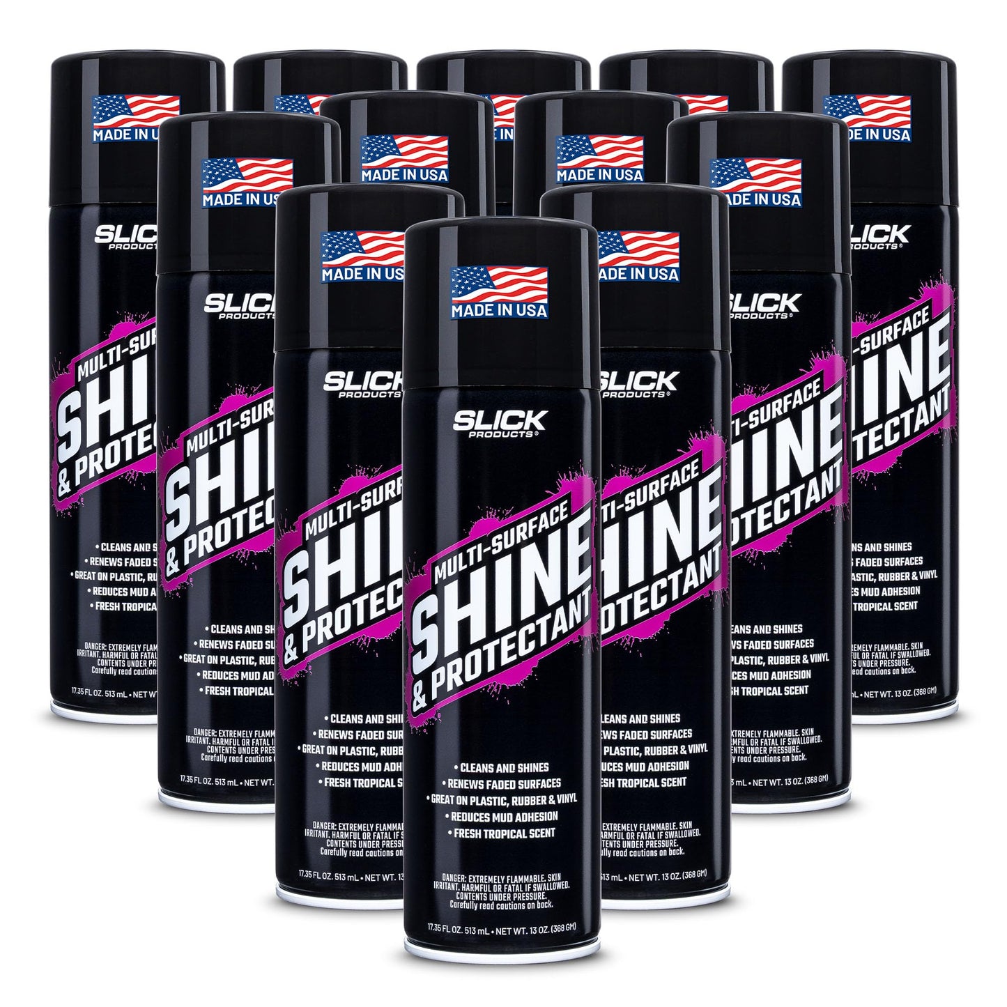 High-Gloss Shine & Protectant Spray for Vinyl, Plastic & Trim (3-Pack)