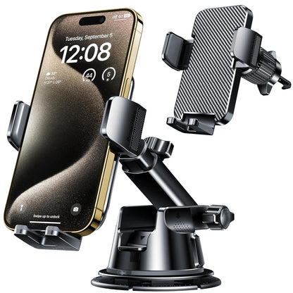 Universal Car Phone Holder Mount for Windshield, Dashboard & Air Vent