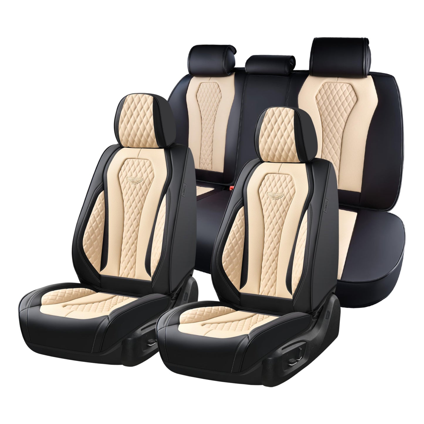 Full Set Waterproof Nappa Leather Car Seat Covers (Front & Rear)