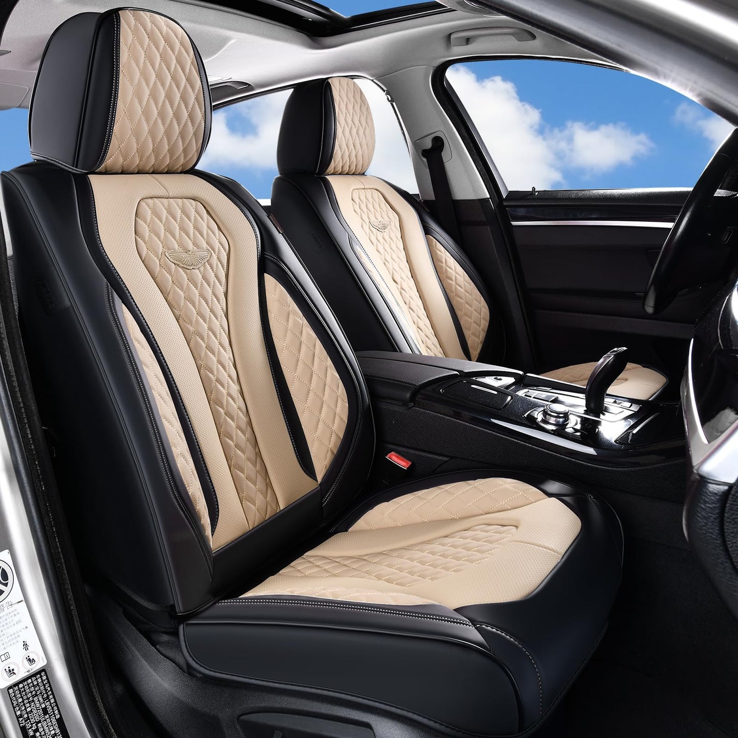 Full Set Waterproof Nappa Leather Car Seat Covers (Front & Rear)