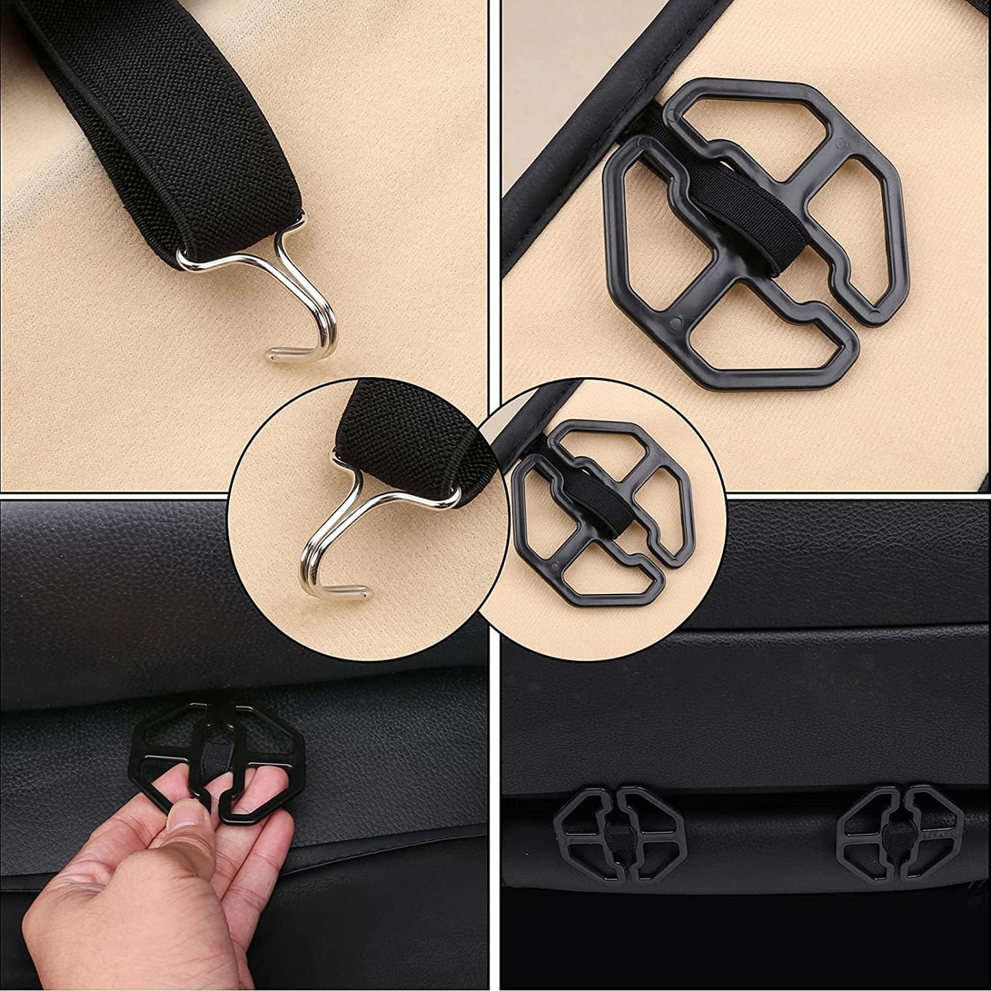 Full Set Waterproof Nappa Leather Car Seat Covers (Front & Rear)