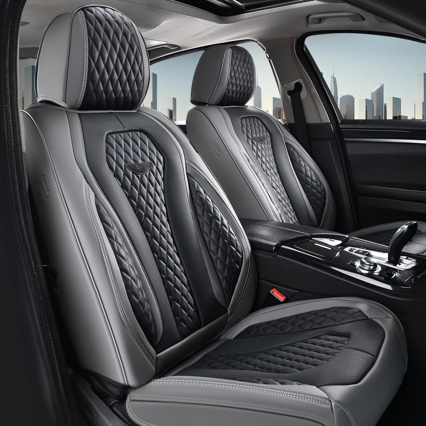 Full Set Waterproof Nappa Leather Car Seat Covers (Front & Rear)
