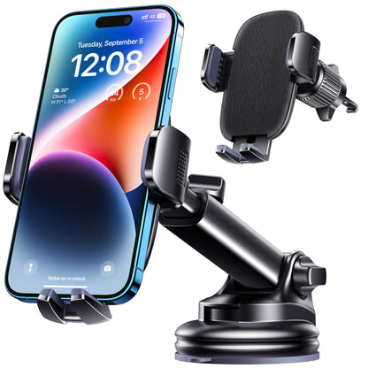 Universal Car Phone Holder Mount for Windshield, Dashboard & Air Vent