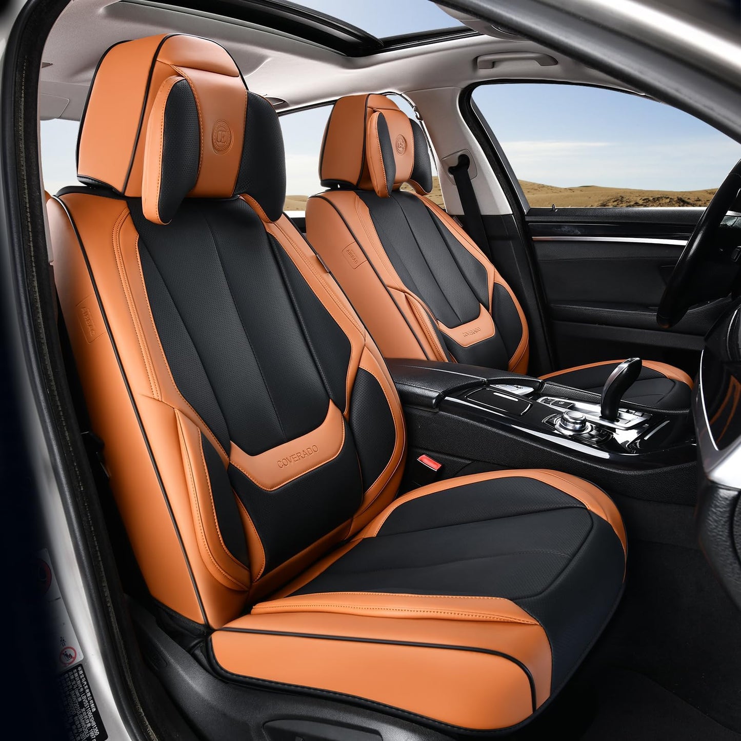 Full Set Waterproof Nappa Leather Car Seat Covers (Front & Rear)