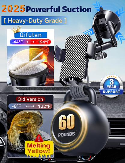 Universal Car Phone Holder Mount for Windshield, Dashboard & Air Vent