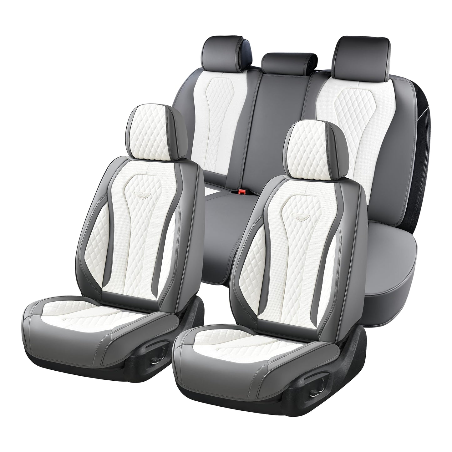 Full Set Waterproof Nappa Leather Car Seat Covers (Front & Rear)