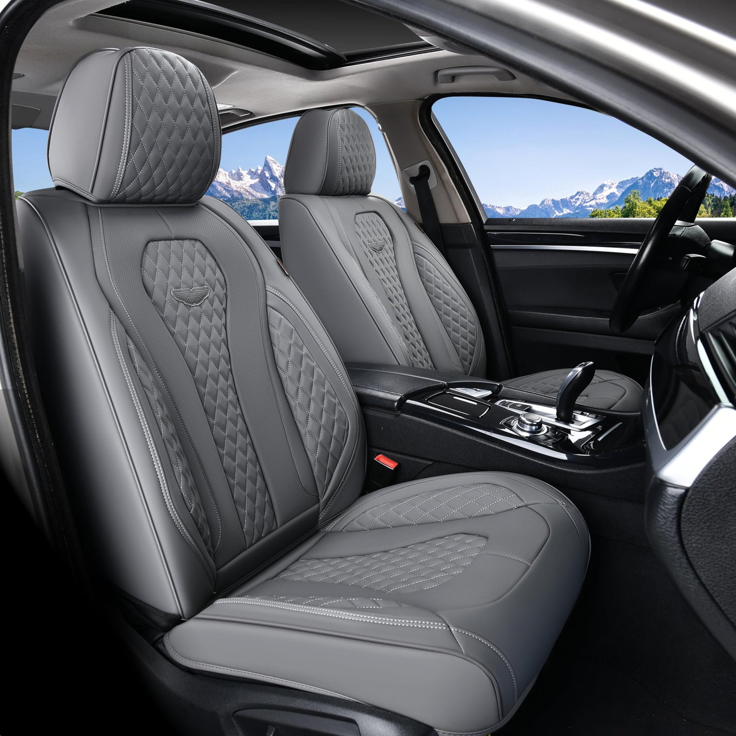 Full Set Waterproof Nappa Leather Car Seat Covers (Front & Rear)