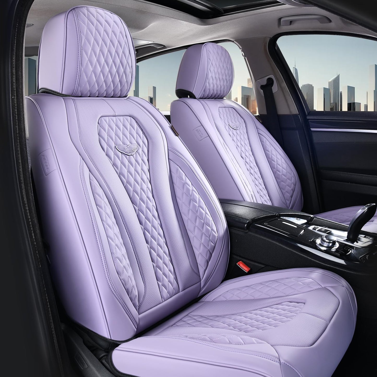 Full Set Waterproof Nappa Leather Car Seat Covers (Front & Rear)
