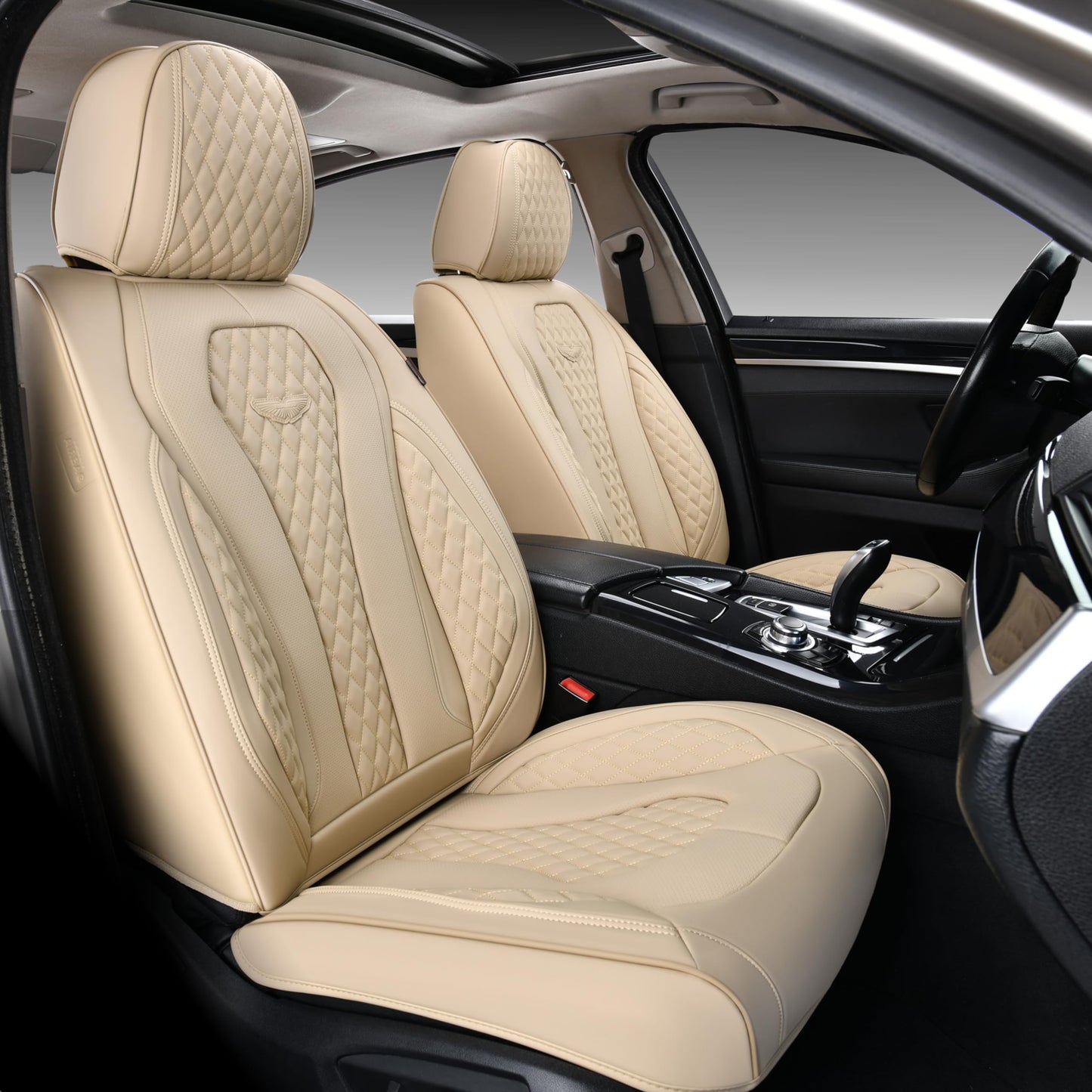 Full Set Waterproof Nappa Leather Car Seat Covers (Front & Rear)
