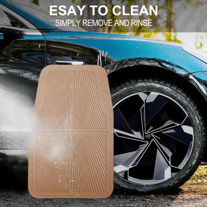All-Weather Rubber Car Floor Mats (Waterproof, Trim-to-Fit, Anti-Slip)