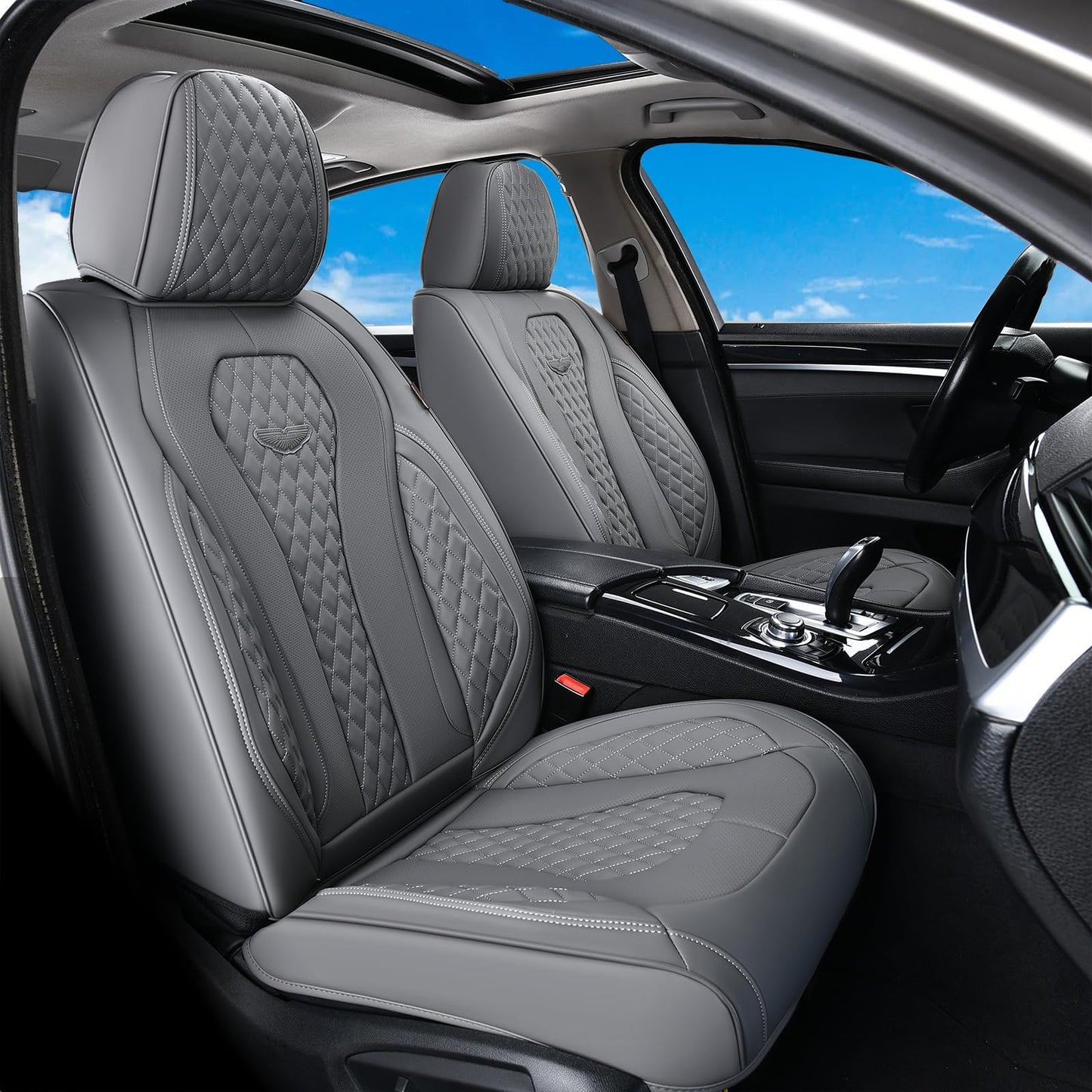 Full Set Waterproof Nappa Leather Car Seat Covers (Front & Rear)