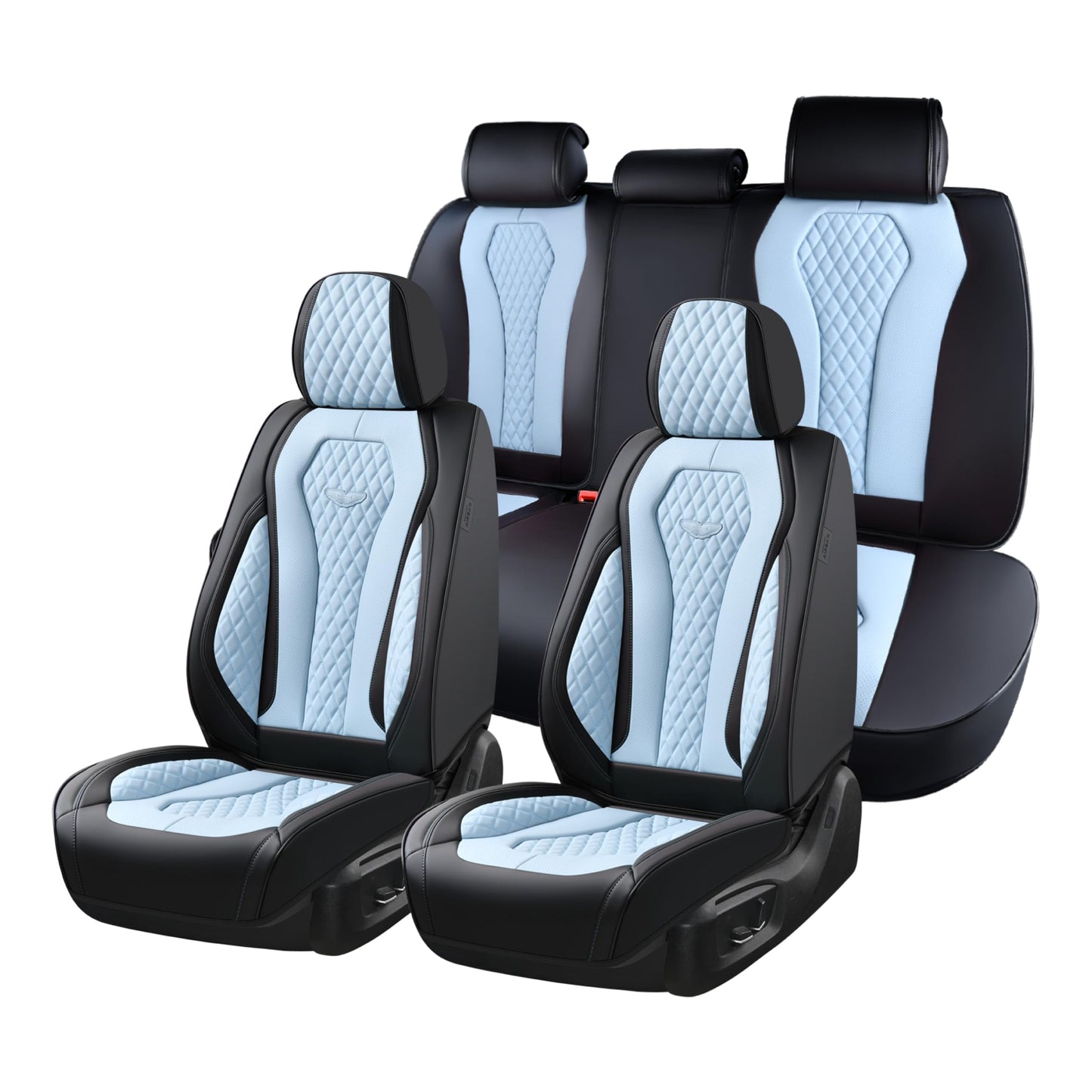 Full Set Waterproof Nappa Leather Car Seat Covers (Front & Rear)