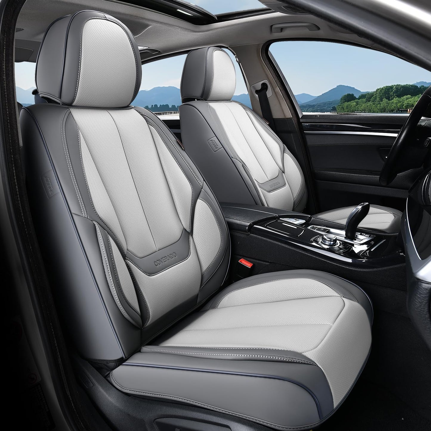 Full Set Waterproof Nappa Leather Car Seat Covers (Front & Rear)